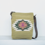 MZ Made Cactus Shoulder Bag  Handwoven by Master Artisans in Oaxaca Mexico, Zapotec Pattern