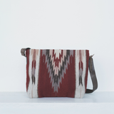 MZ Made Ochre + Ash Shoulder Bag  Handwoven by Master Artisans in Oaxaca Mexico, Zapotec Pattern