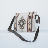 MZ Made Snowflake Shoulder Bag  Handwoven by Master Artisans in Oaxaca Mexico, Zapotec Pattern