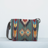 MZ Made Two Worlds Shoulder Bag  Handwoven by Master Artisans in Oaxaca Mexico, Zapotec Pattern