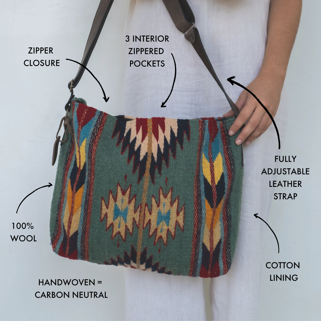Handwoven Wool Crossbody Bag