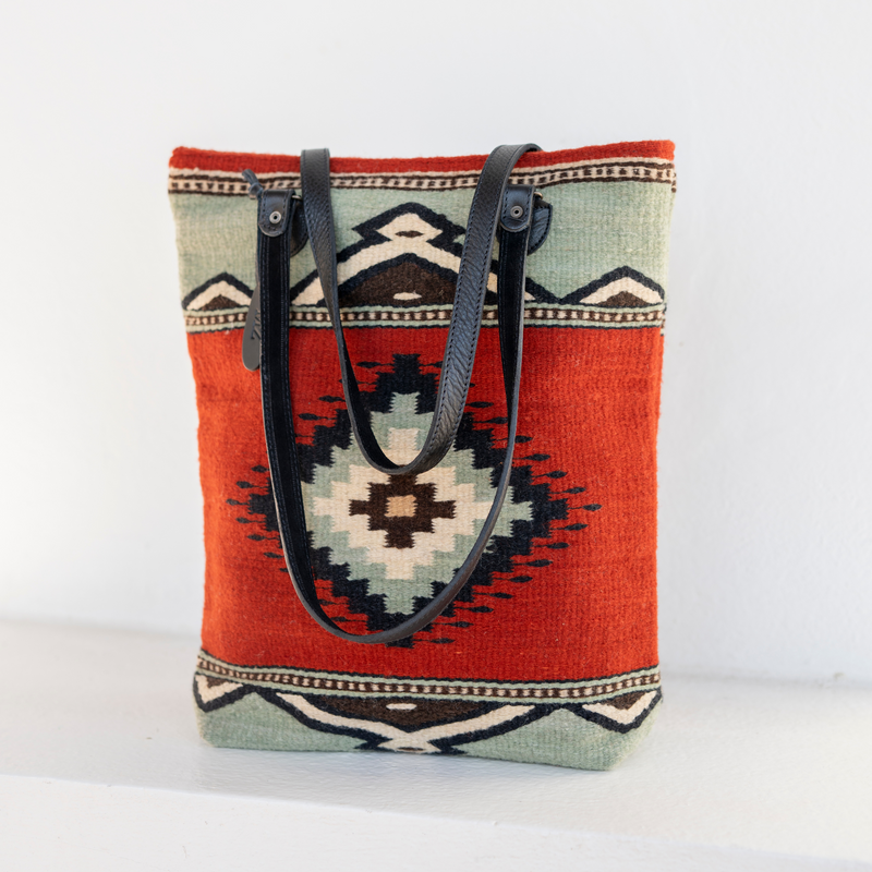 Adobe & Azul Maria Bucket Wool Tote | Yellowstone Spirit Southwestern -  Objects of Beauty