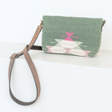 MZ Made Nopal Convertible Clutch  Handwoven by Master Artisans in Oaxaca Mexico, Zapotec Pattern
