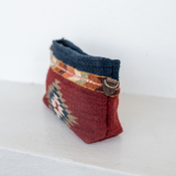 MZ Made Dark Earth Convertible Clutch  Handwoven by Master Artisans in Oaxaca Mexico, Zapotec Pattern