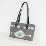 MZ Made First Frost Purse  Handwoven by Master Artisans in Oaxaca Mexico, Zapotec Pattern