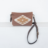 MZ Made Fuego Convertible Clutch  Handwoven by Master Artisans in Oaxaca Mexico, Zapotec Pattern