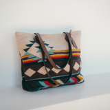 MZ Made Great Plains Tote ~ Last Chance  Handwoven by Master Artisans in Oaxaca Mexico, Zapotec Pattern
