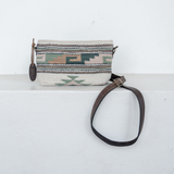 MZ Made Pastel Mitla Convertible Clutch  Handwoven by Master Artisans in Oaxaca Mexico, Zapotec Pattern